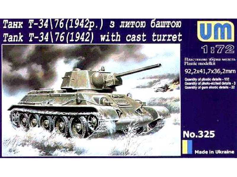 WWII Medium Tank T-34/76 ( model 1942 ) with cast Turret - zdjęcie 1 WWII Medium Tank T-34/76 ( model 1942 ) with cast Turret - zdjęcie 1