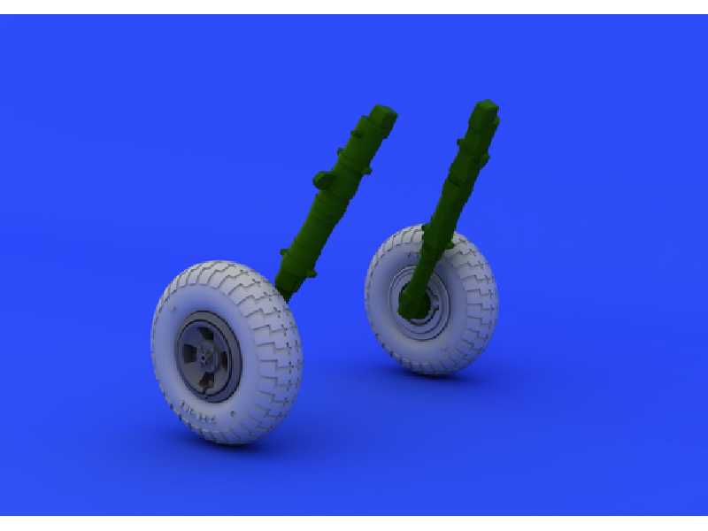 Spitfire wheels - 4 spoke w/ pattern 1/48 - Eduard - zdjęcie 1 Spitfire wheels - 4 spoke w/ pattern 1/48 - Eduard - zdjęcie 1