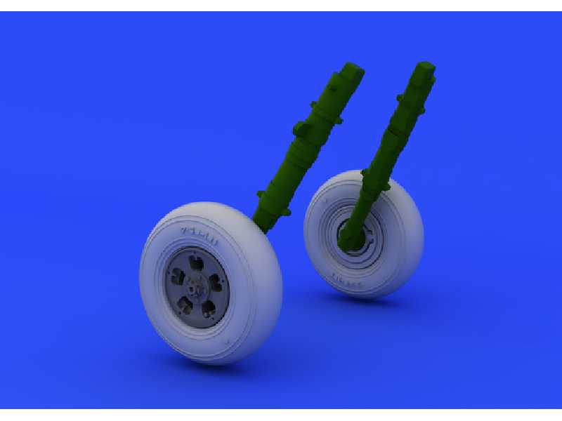Spitfire wheels - 5 spoke,  smooth tire 1/48 - Eduard - zdjęcie 1