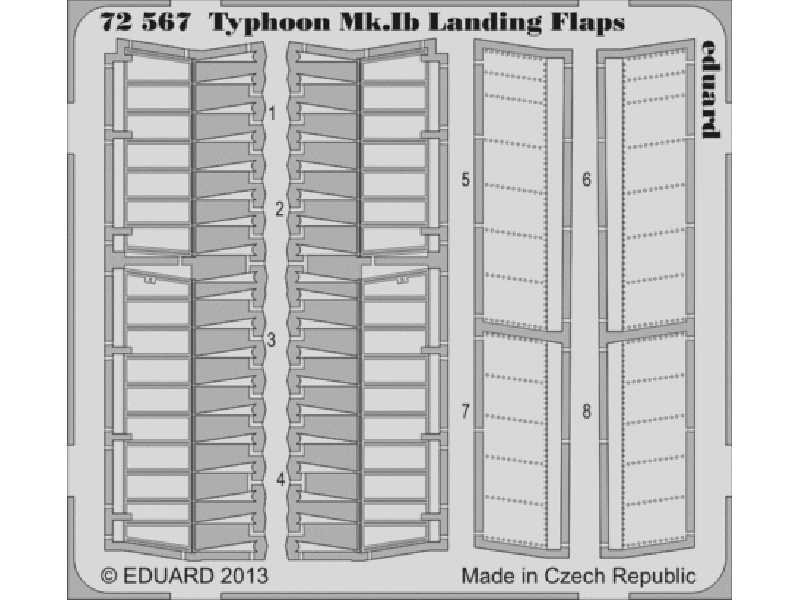 Typhoon Mk. Ib landing flaps 1/72 - Airfix - zdjęcie 1 Typhoon Mk. Ib landing flaps 1/72 - Airfix - zdjęcie 1