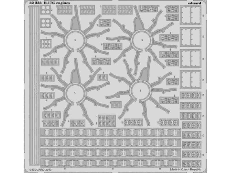 B-17G engines 1/32 - Hk Models - zdjęcie 1