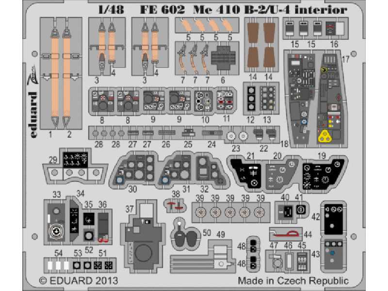 Me 410B-2/ U-4 interior S. A. 1/48 - Meng - zdjęcie 1 Me 410B-2/ U-4 interior S. A. 1/48 - Meng - zdjęcie 1