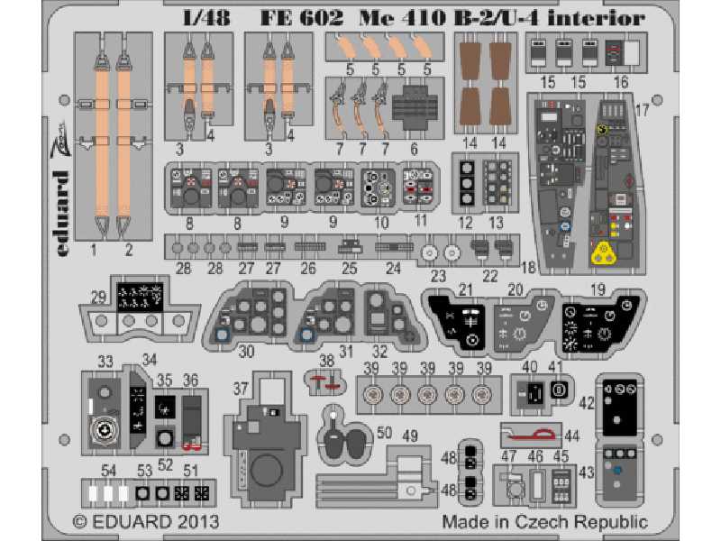 Me 410B-2/ U-4 interior S. A. 1/48 - Meng - zdjęcie 1