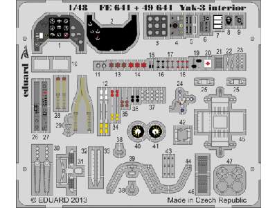 Yak-3 interior S. A. 1/48 - Zvezda - zdjęcie 1