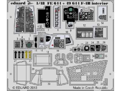 F-4B interior S. A. 1/48 - Academy Minicraft - zdjęcie 1