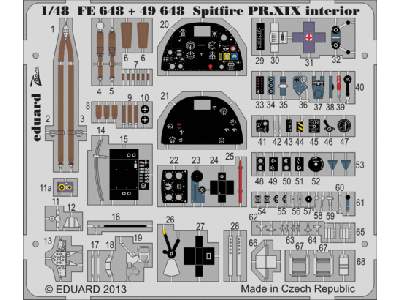 Spitfire PR. XIX interior S. A. 1/48 - Airfix - zdjęcie 1