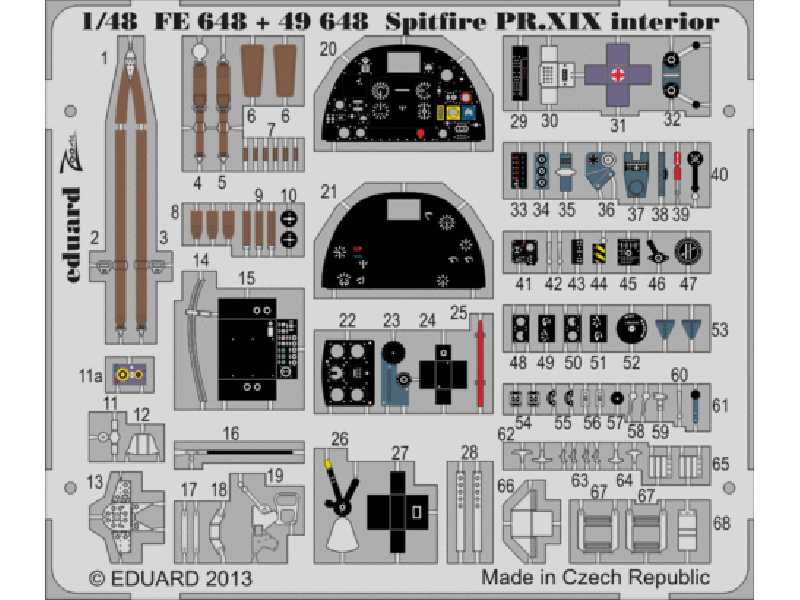 Spitfire PR. XIX interior S. A. 1/48 - Airfix - zdjęcie 1