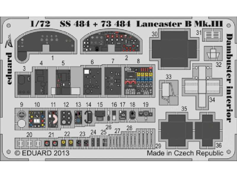Lancaster B Mk. III Dambuster interior S. A. 1/72 - Airfix - zdjęcie 1 Lancaster B Mk. III Dambuster interior S. A. 1/72 - Airfix - zdjęcie 1