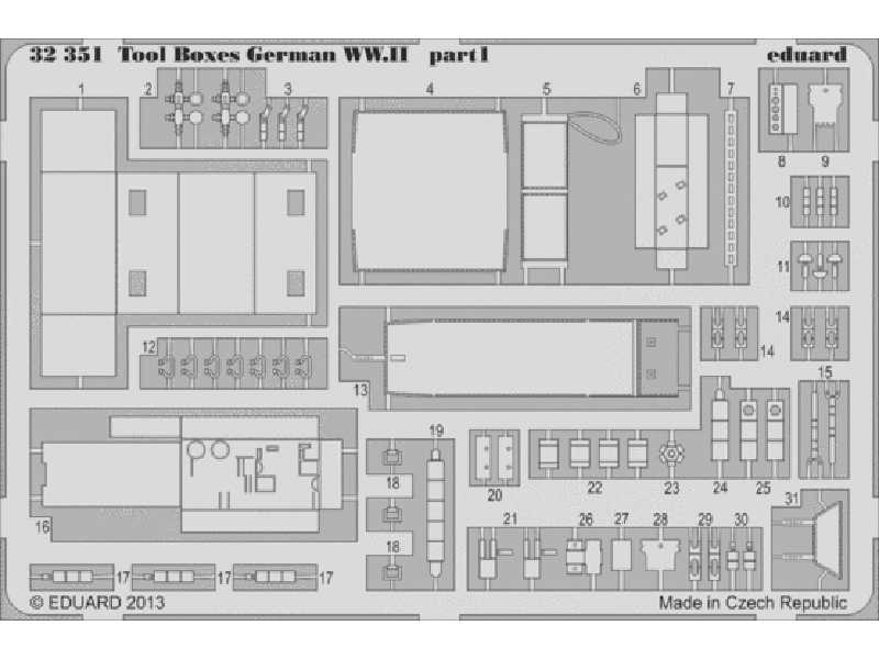 Bf 109 tools and boxes 1/32 - zdjęcie 1