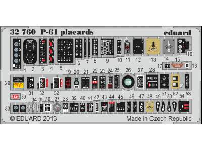 P-61 placards 1/32 - Hobby Boss - zdjęcie 1