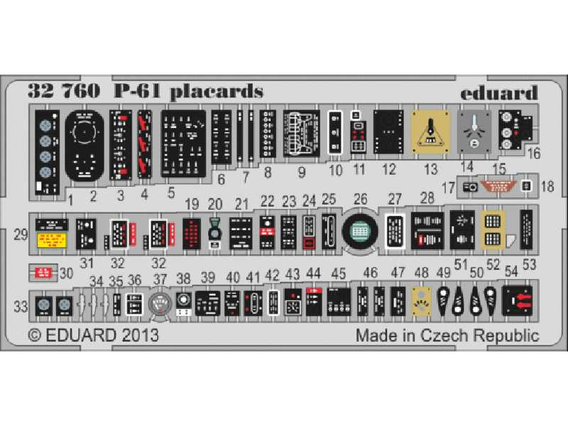 P-61 placards 1/32 - Hobby Boss - zdjęcie 1