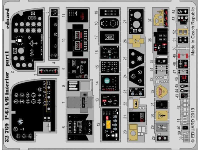 P-61A/ B interior S. A. 1/32 - Hobby Boss - zdjęcie 1 P-61A/ B interior S. A. 1/32 - Hobby Boss - zdjęcie 1