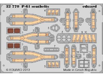 P-61 seatbelts 1/32 - Hobby Boss - zdjęcie 1