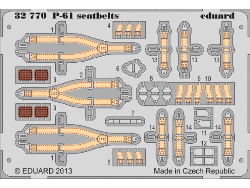 P-61 seatbelts 1/32 - Hobby Boss - zdjęcie 1 P-61 seatbelts 1/32 - Hobby Boss - zdjęcie 1