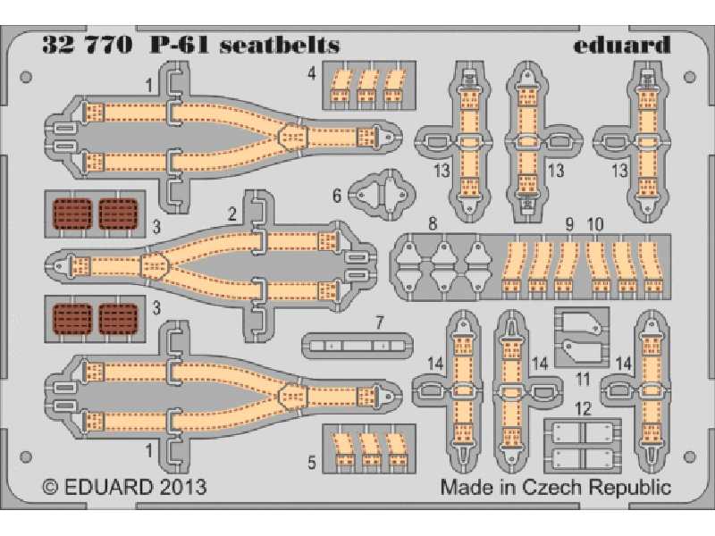 P-61 seatbelts 1/32 - Hobby Boss - zdjęcie 1