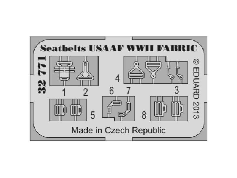 Seatbelts USAAF WWII FABRIC 1/32 - zdjęcie 1