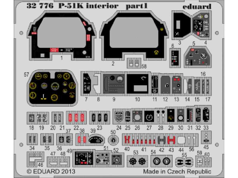 P-51K interior S. A. 1/32 - Tamiya - zdjęcie 1 P-51K interior S. A. 1/32 - Tamiya - zdjęcie 1
