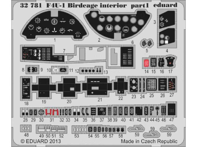 F4U-1 Birdcage interior S. A. 1/32 - Tamiya - zdjęcie 1