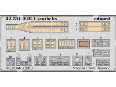 F4U seatbelts 1/32 - Tamiya - zdjęcie 1