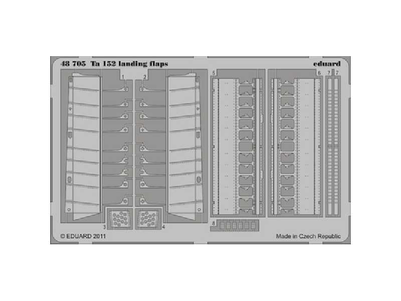 Ta 152 landing flaps 1/48 - Hobby Boss - zdjęcie 1