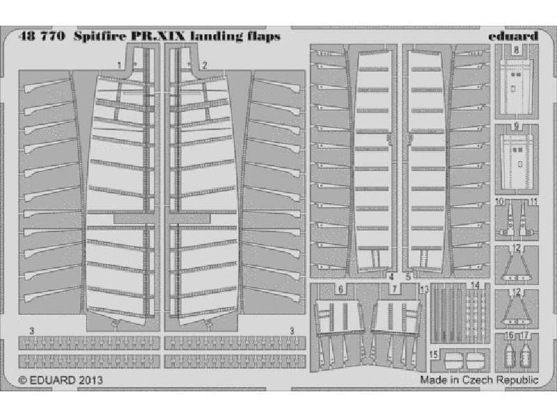 Spitfire PR. XIX landing flaps 1/48 - Airfix - zdjęcie 1