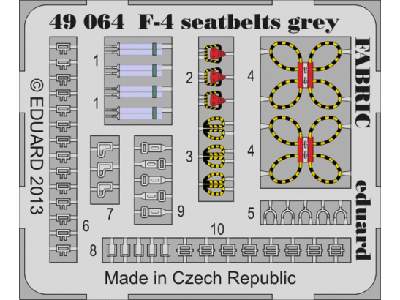 F-4 seatbelts grey FABRIC 1/48 - zdjęcie 1