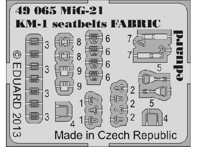 MiG-21 KM-1 seatbelts FABRIC 1/48 - zdjęcie 1