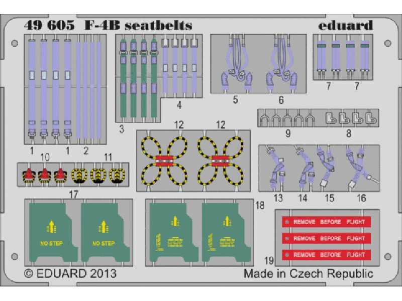 F-4B seatbelts 1/48 - Academy Minicraft - zdjęcie 1