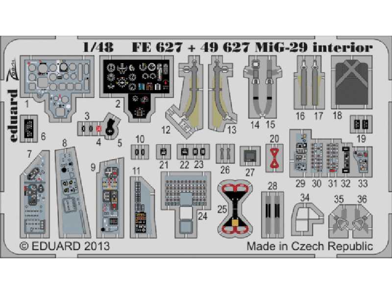 MiG-29 Fulcrum interior S. A. 1/48 - Great Wall Hobby - zdjęcie 1 MiG-29 Fulcrum interior S. A. 1/48 - Great Wall Hobby - zdjęcie 1