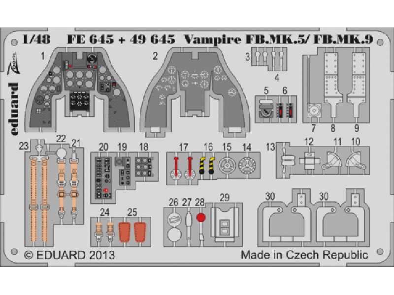 Vampire FB. MK.5/ FB. MK.9 S. A. 1/48 - Trumpeter - zdjęcie 1