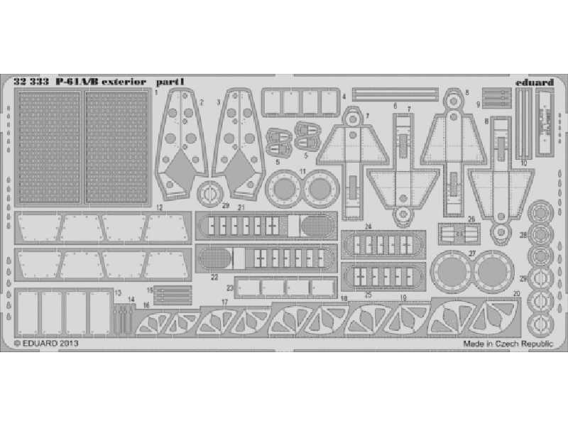 P-61A/ B exterior 1/32 - Hobby Boss - zdjęcie 1