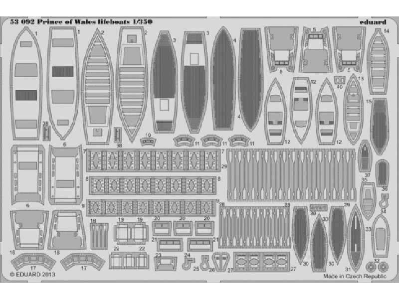 Prince of Wales lifeboats 1/350 - Tamiya - zdjęcie 1 Prince of Wales lifeboats 1/350 - Tamiya - zdjęcie 1
