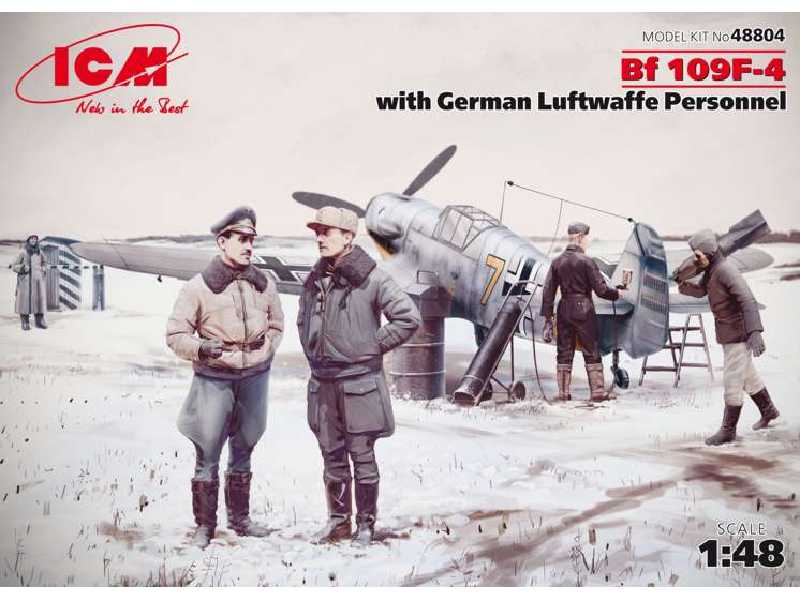 Bf 109F-4 z niemieckimi pilotami i personelem naziemnym - zdjęcie 1 Bf 109F-4 z niemieckimi pilotami i personelem naziemnym - zdjęcie 1
