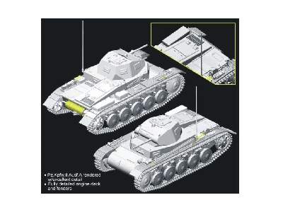 Pz.Kpfw.II Ausf.A z wnętrzem - Smart Kit - zdjęcie 2