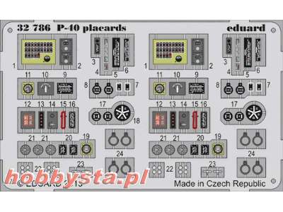P-40 placards 1/32 - zdjęcie 1