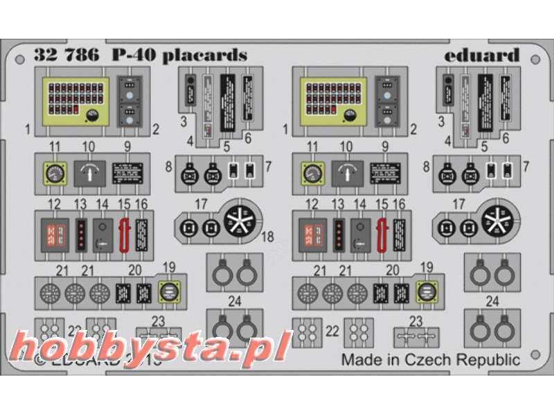 P-40 placards 1/32 - zdjęcie 1