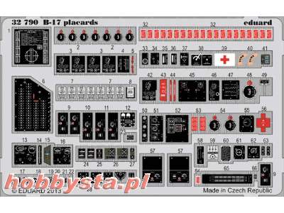 B-17 placards 1/32 - Hk Models - zdjęcie 1