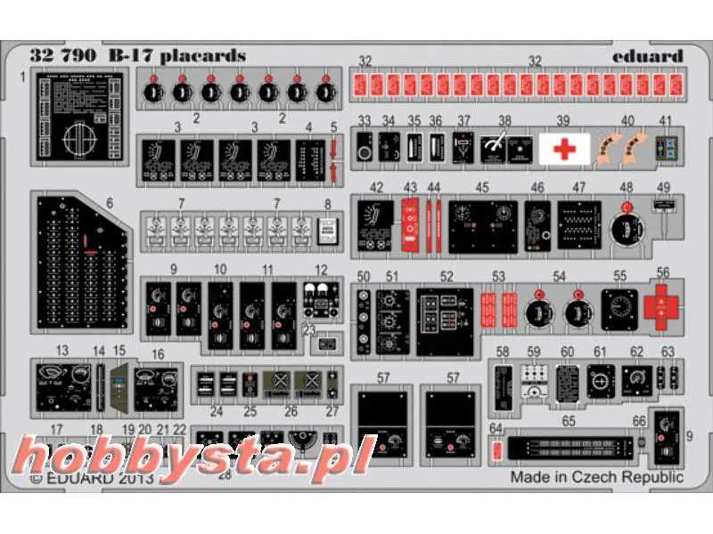 B-17 placards 1/32 - Hk Models - zdjęcie 1