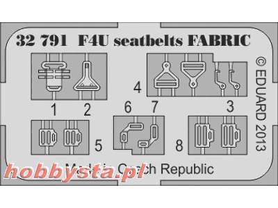 F4U seatbelts FABRIC 1/32 - Tamiya - zdjęcie 1