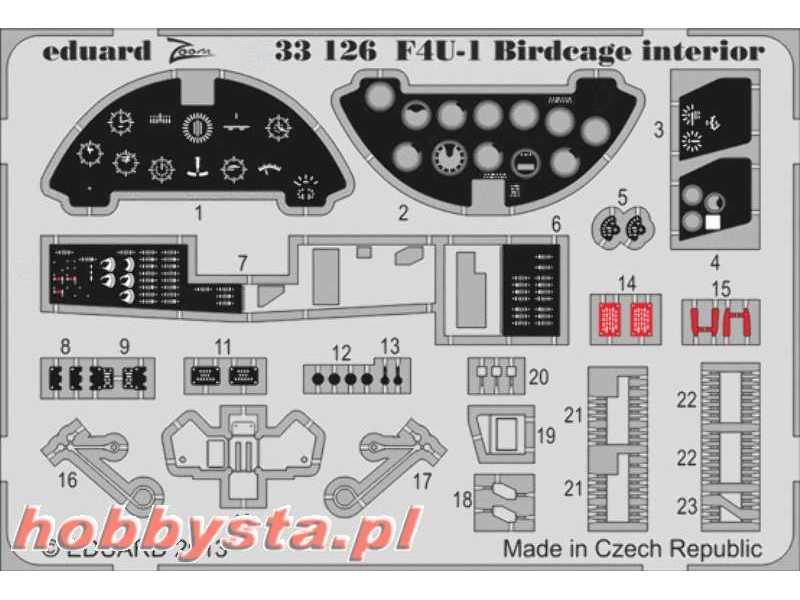 F4U-1 Birdcage interior S. A. 1/32 - Tamiya - zdjęcie 1 F4U-1 Birdcage interior S. A. 1/32 - Tamiya - zdjęcie 1