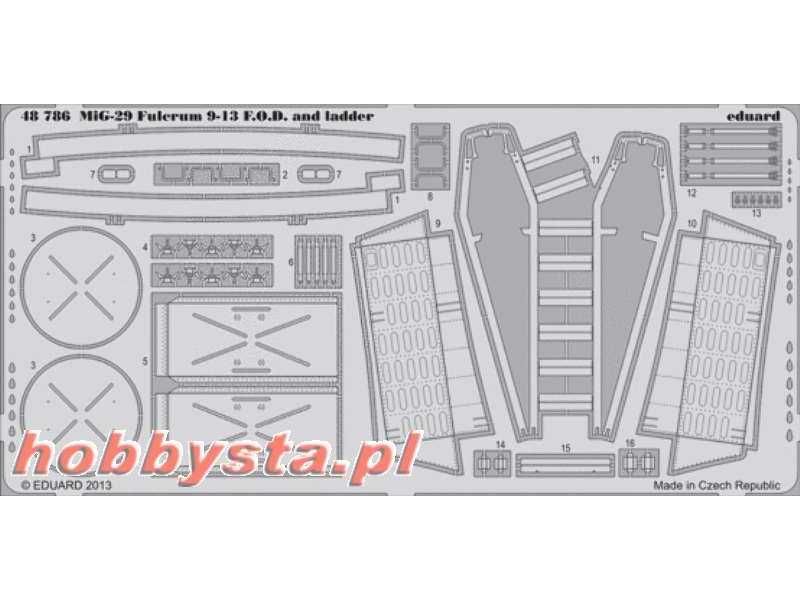 MiG-29 9-13 F. O.D.  and ladder 1/48 - Great Wall Hobby - zdjęcie 1