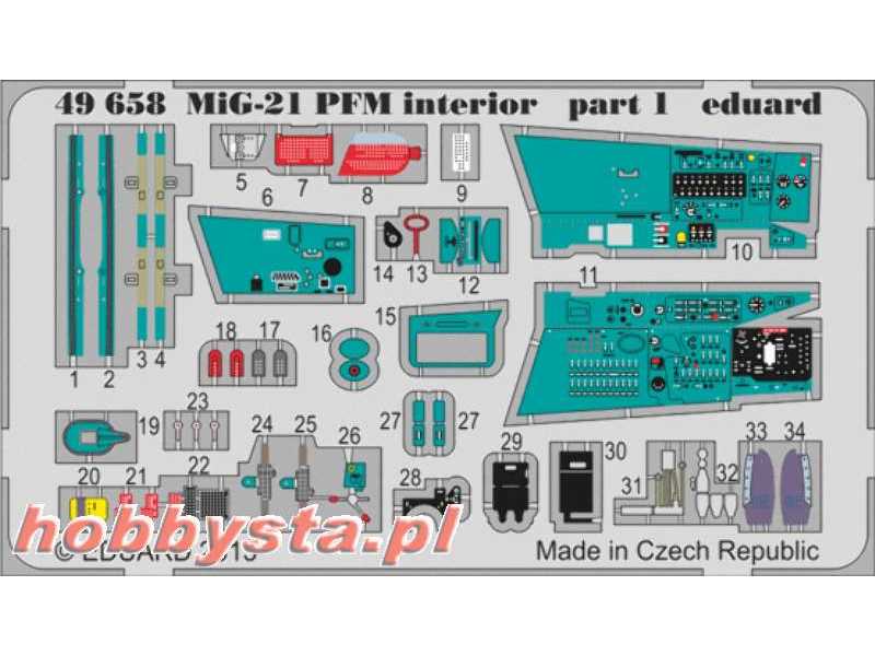 MiG-21PFM interior 1/48 - Eduard - zdjęcie 1