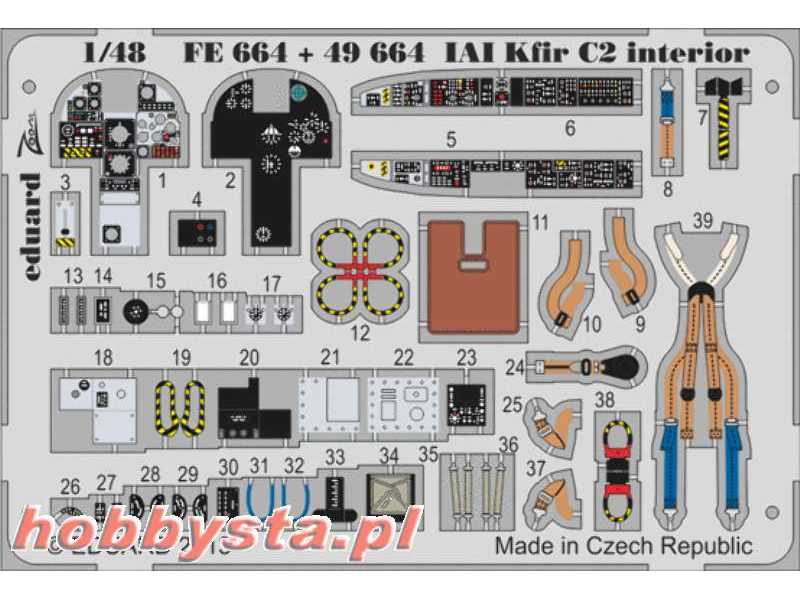 IAI Kfir C2 interior S. A. 1/48 - Amk - zdjęcie 1 IAI Kfir C2 interior S. A. 1/48 - Amk - zdjęcie 1