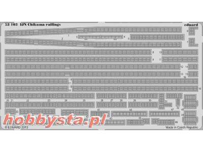 IJN Chikuma railings 1/350 - Tamiya - zdjęcie 1