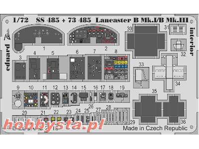 Lancaster B Mk. I/B Mk. III interior S. A. 1/72 - Airfix - zdjęcie 2