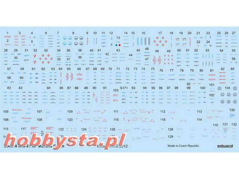 MiG-21MF stencils Czech 1/48 - zdjęcie 1