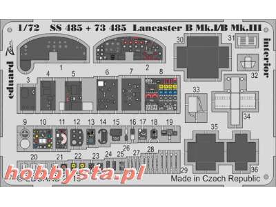 Lancaster B Mk. I/B Mk. III interior S. A. 1/72 - Airfix - zdjęcie 1