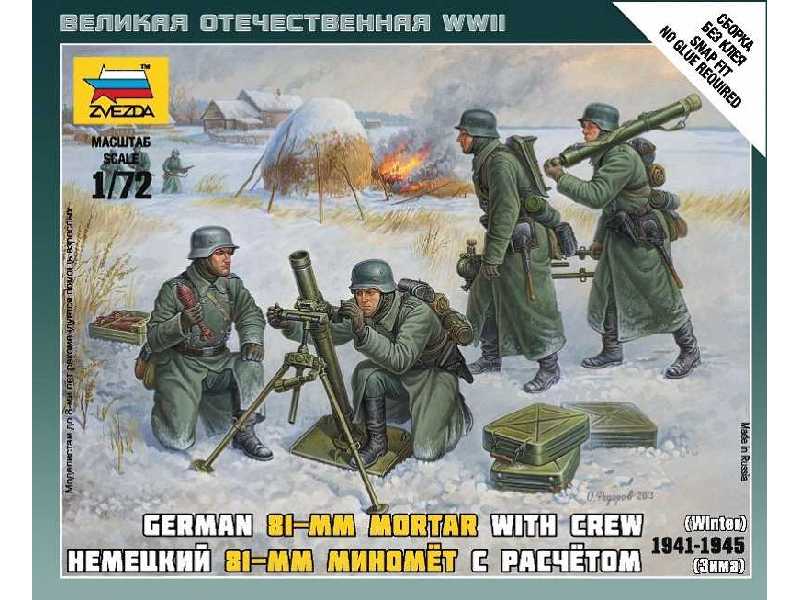 Niemiecki moździerz 82-mm z obsługą 1941-1945 - zima - zdjęcie 1