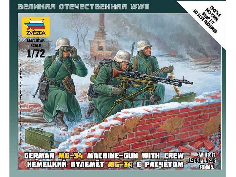 Niemiecki karabin maszynowy MG-34 z obsługą 1941-1945 - zima - zdjęcie 1 Niemiecki karabin maszynowy MG-34 z obsługą 1941-1945 - zima - zdjęcie 1
