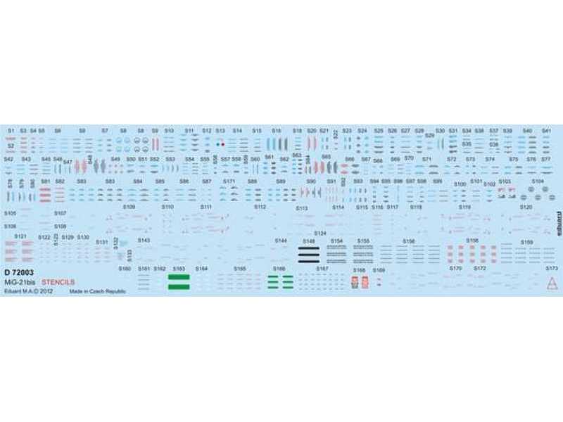 MiG-21BIS stencils 1/72 - zdjęcie 1